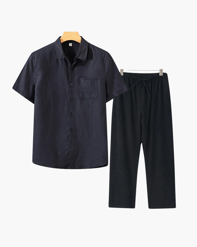 ELIRA VOGUE – LINEN SET (SHORT-SLEEVE)