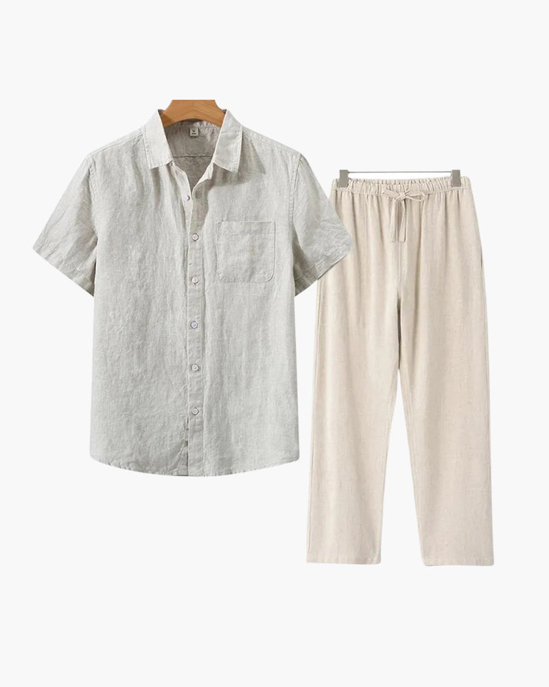 ELIRA VOGUE – LINEN SET (SHORT-SLEEVE)