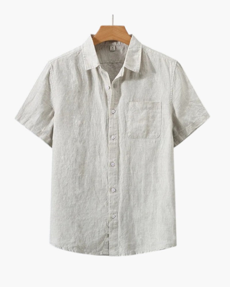 ELIRA VOGUE - LINEN BLOUSE SHORTSLEEVE