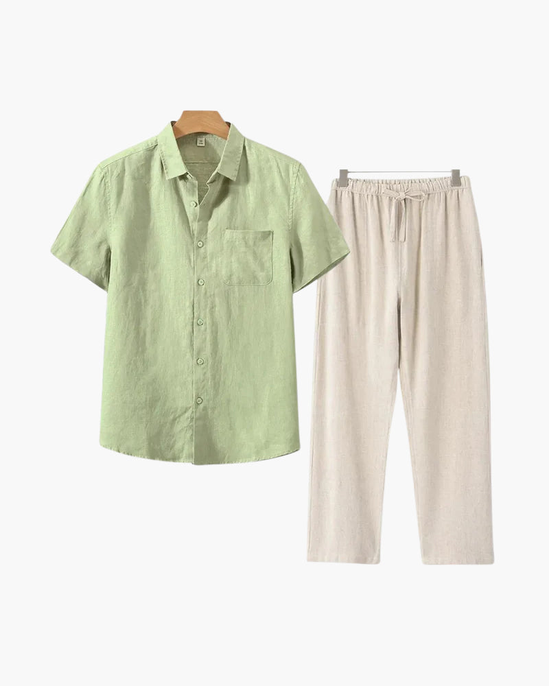 ELIRA VOGUE – LINEN SET (SHORT-SLEEVE)