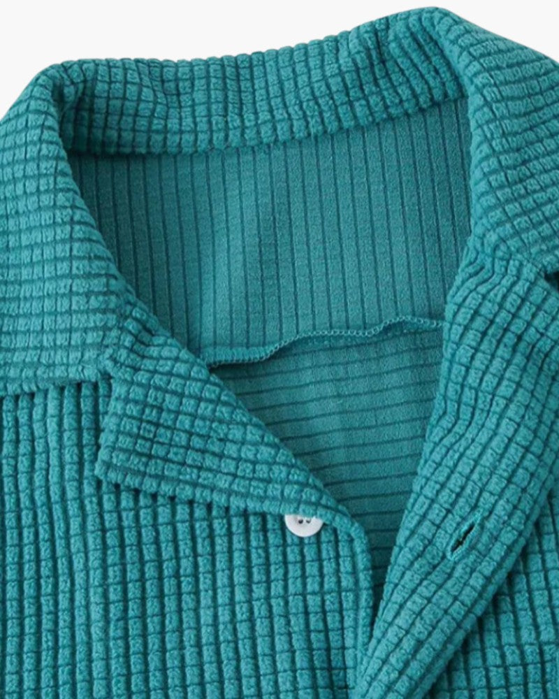 ELIRA VOGUE – KNITTED CORDUROY BLOUSE