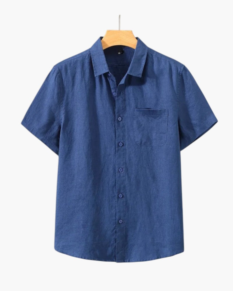 ELIRA VOGUE - LINEN BLOUSE SHORTSLEEVE