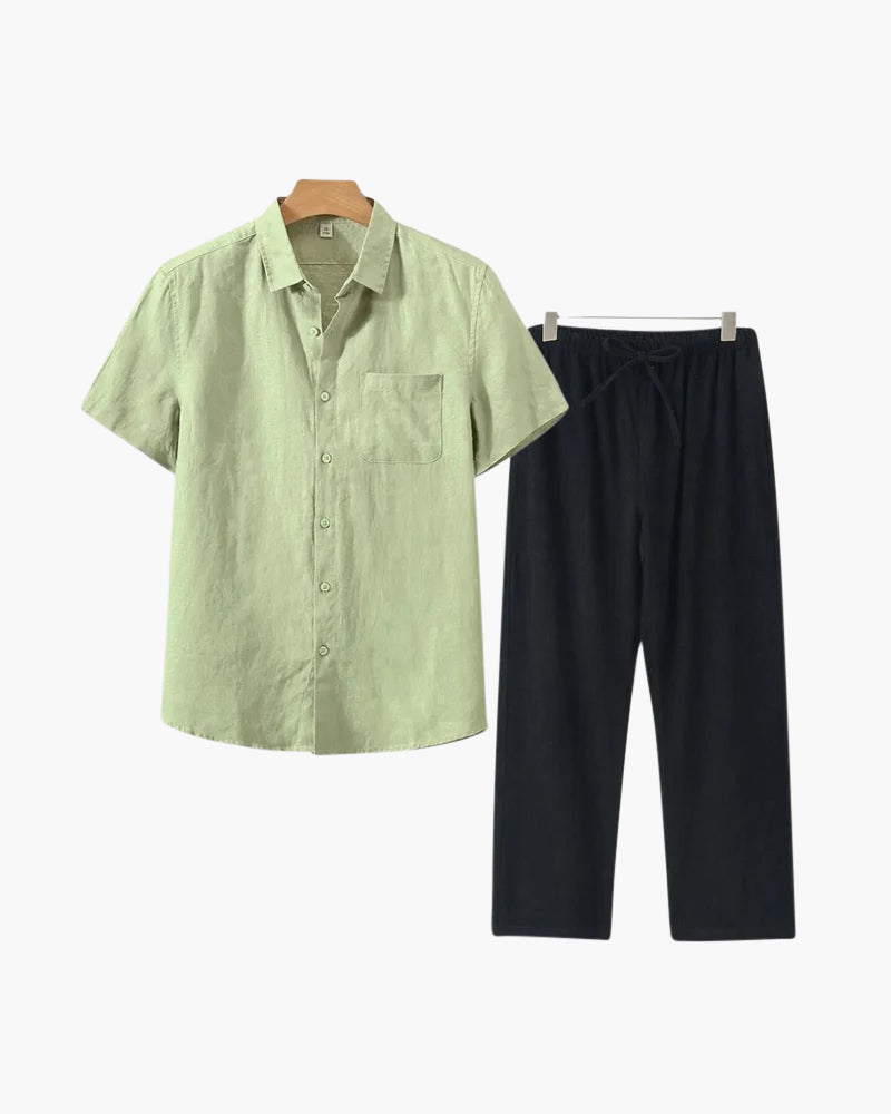 ELIRA VOGUE – LINEN SET (SHORT-SLEEVE)