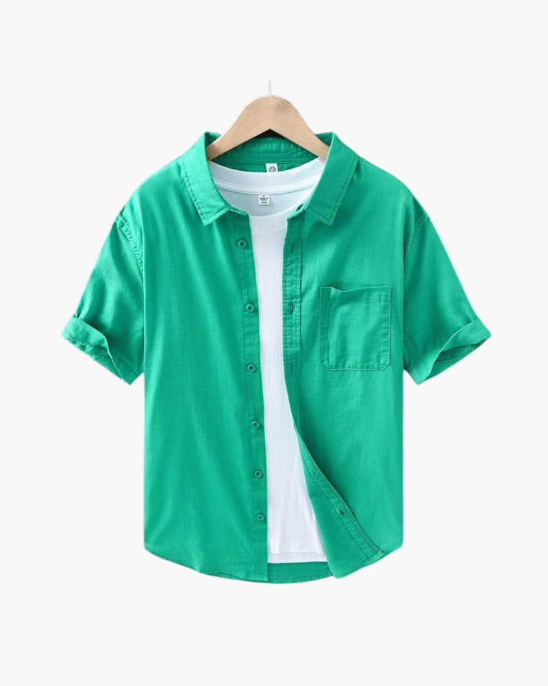 ELIRA VOGUE – LINEN TROPICANA BLOUSE
