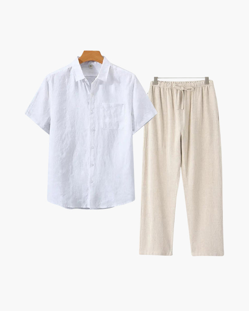 ELIRA VOGUE – LINEN SET (SHORT-SLEEVE)