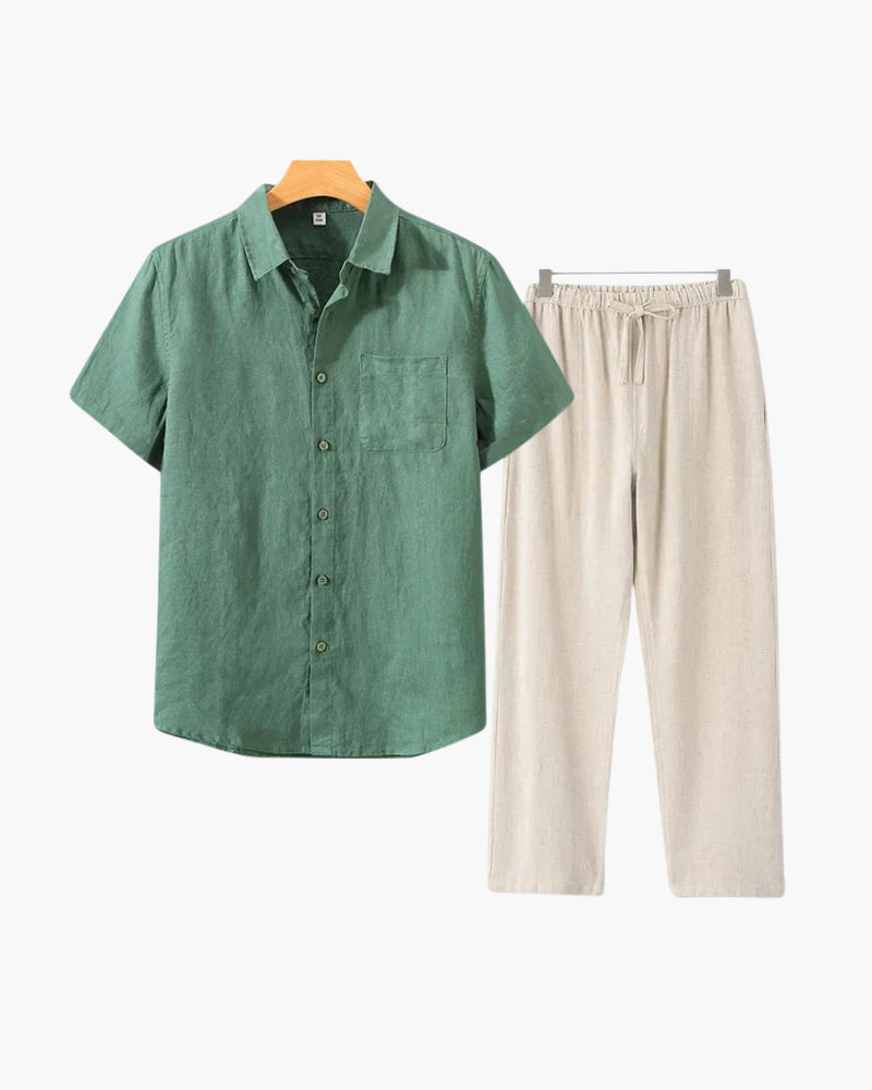 ELIRA VOGUE – LINEN SET (SHORT-SLEEVE)