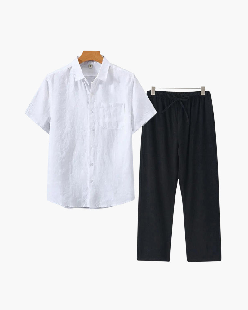 ELIRA VOGUE – LINEN SET (SHORT-SLEEVE)