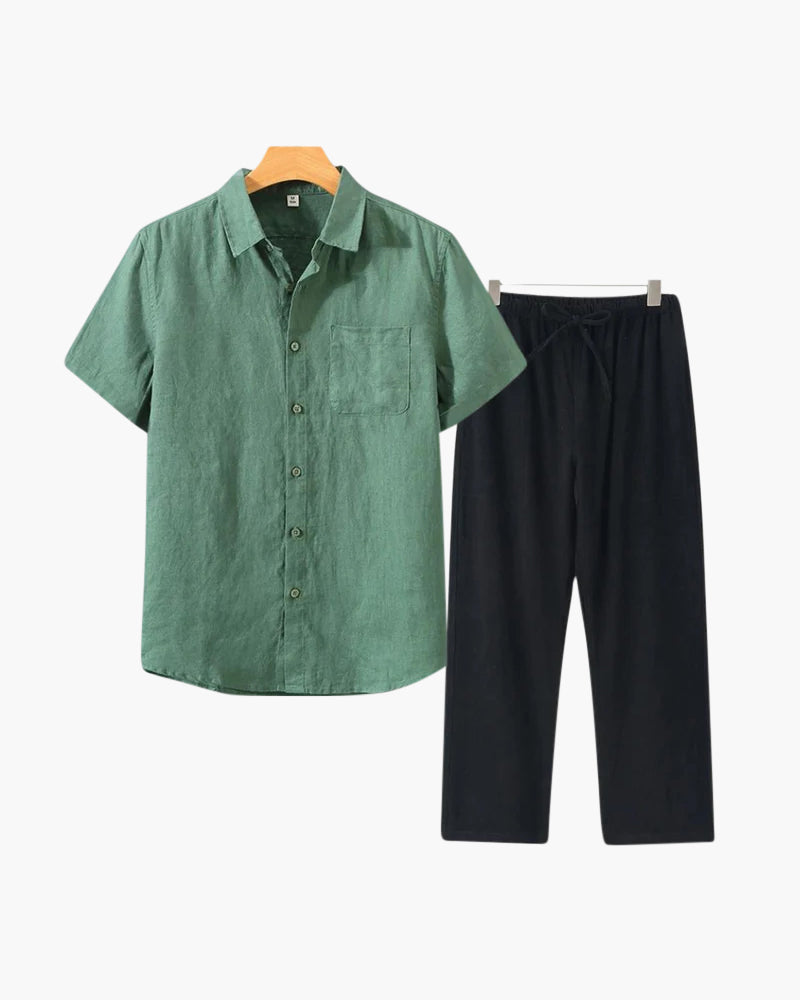 ELIRA VOGUE – LINEN SET (SHORT-SLEEVE)