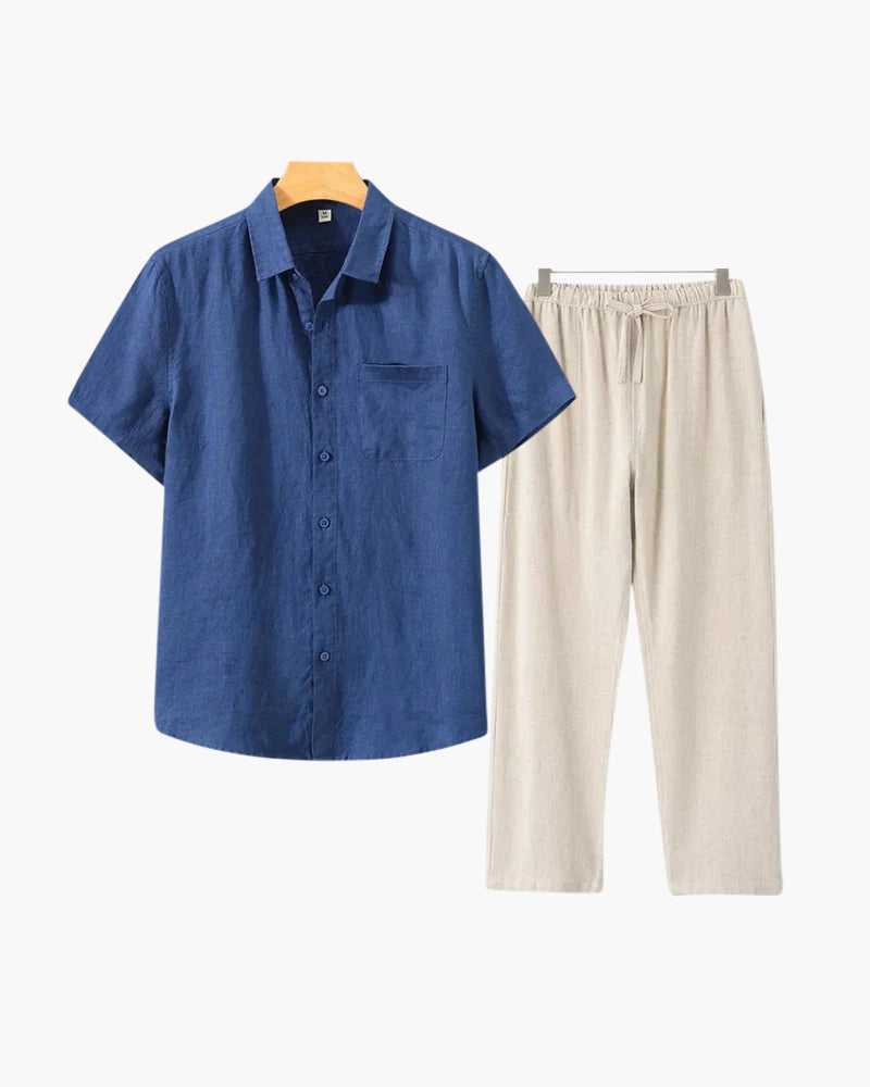 ELIRA VOGUE – LINEN SET (SHORT-SLEEVE)