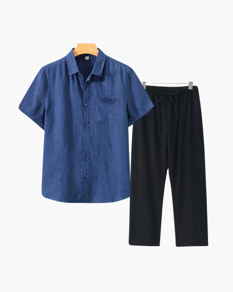 ELIRA VOGUE – LINEN SET (SHORT-SLEEVE)