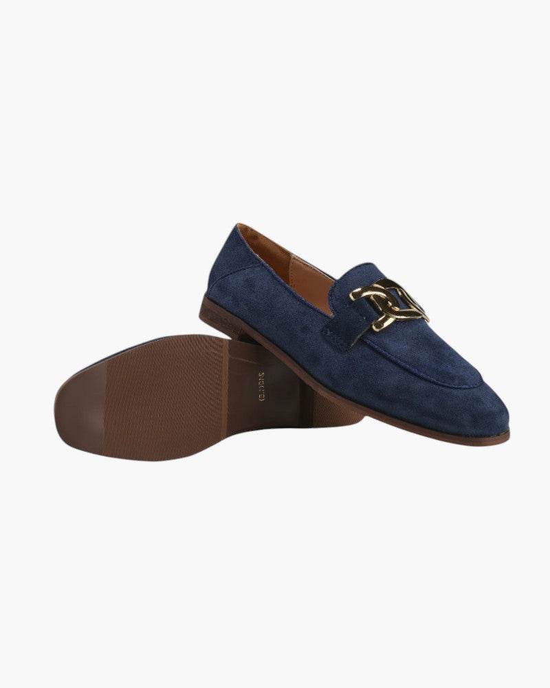 ELIRA VOGUE – SUEDE BUCKLE LOAFERS