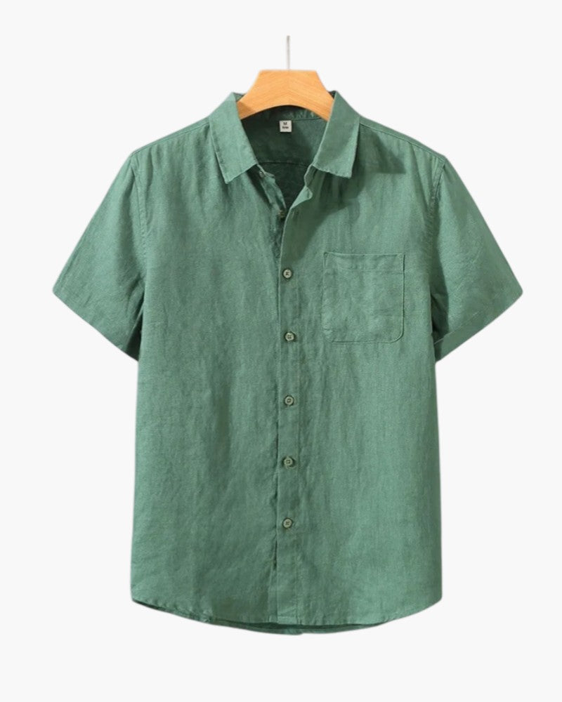 ELIRA VOGUE - LINEN BLOUSE SHORTSLEEVE