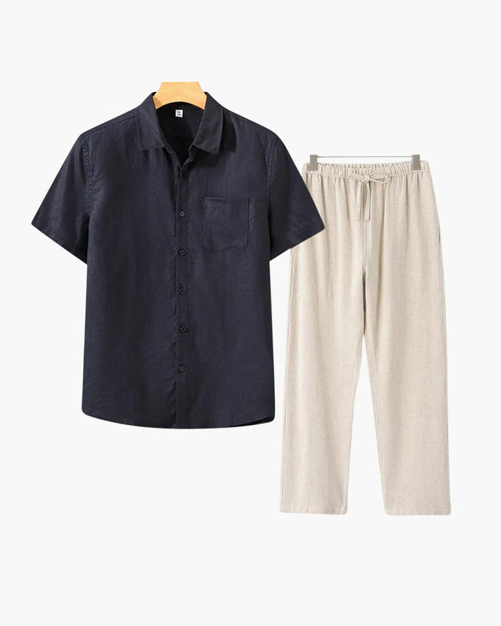 ELIRA VOGUE – LINEN SET (SHORT-SLEEVE)