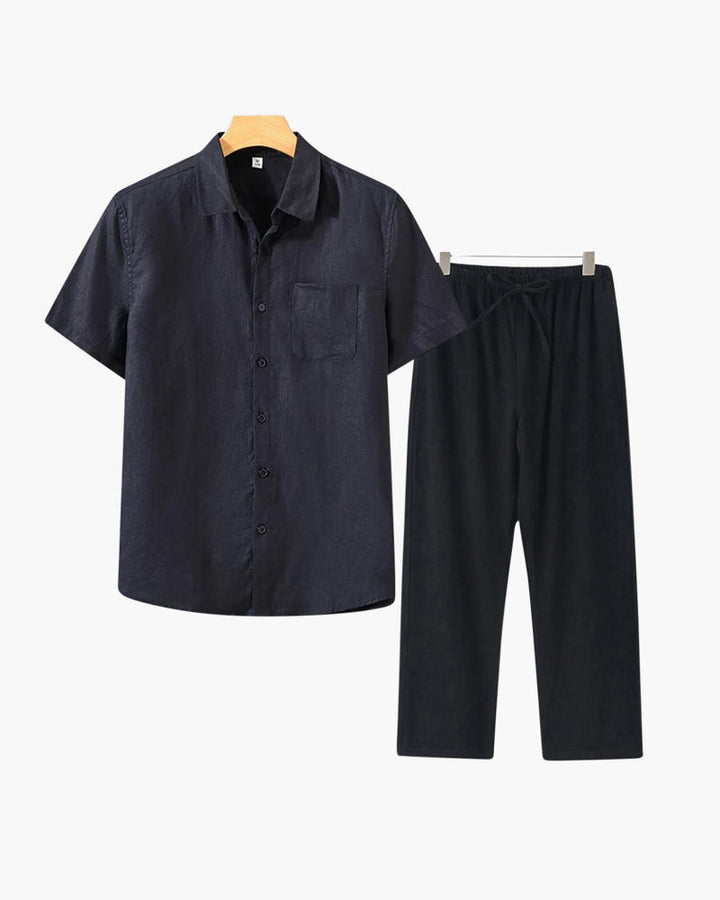 ELIRA VOGUE – LINEN SET (SHORT-SLEEVE)