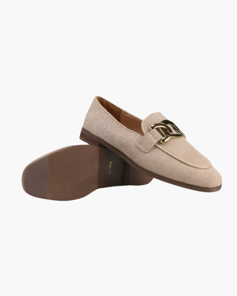 ELIRA VOGUE – SUEDE BUCKLE LOAFERS