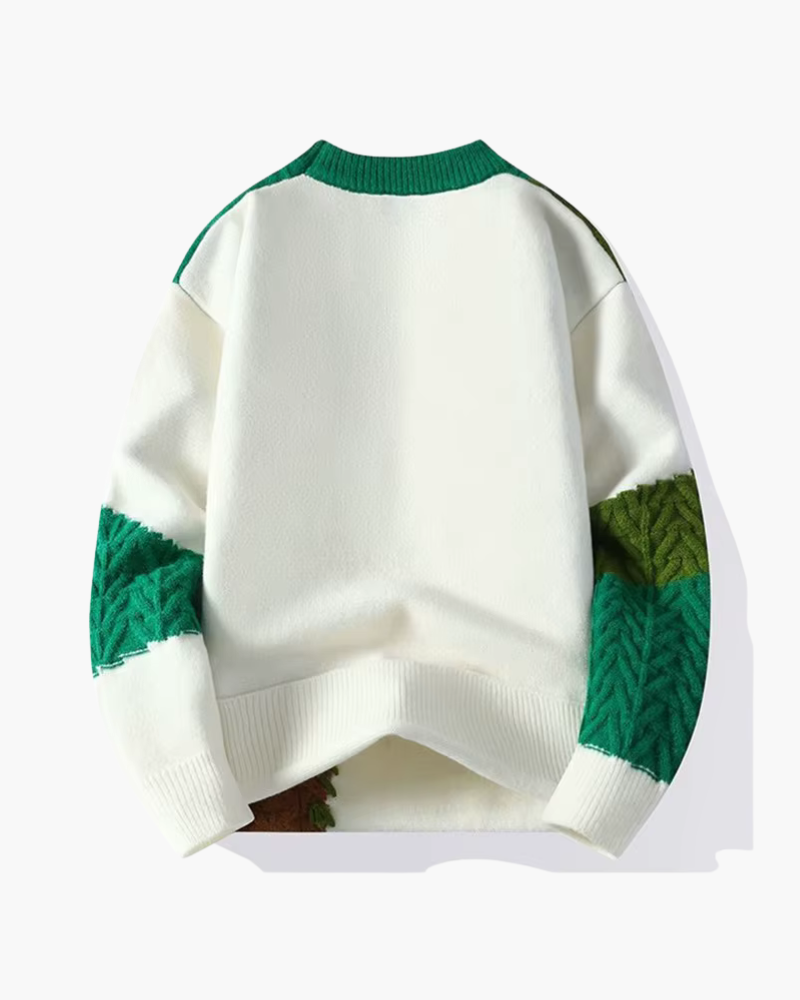 ELIRA VOGUE – PATCHWORK WOOL SWEATER