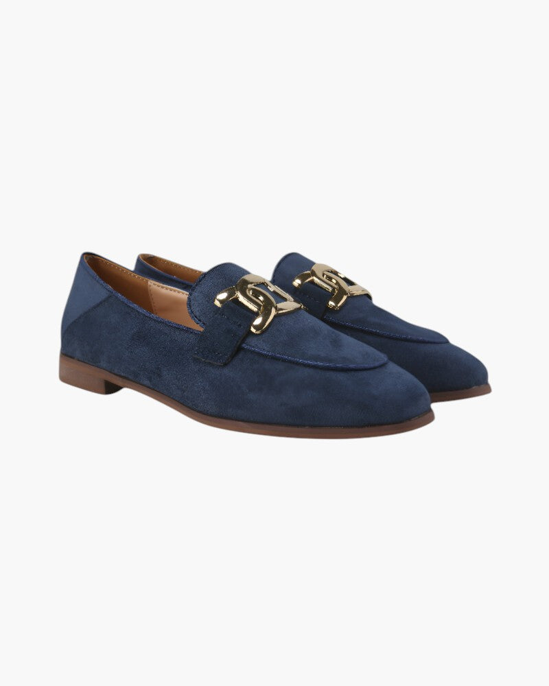 ELIRA VOGUE – SUEDE BUCKLE LOAFERS