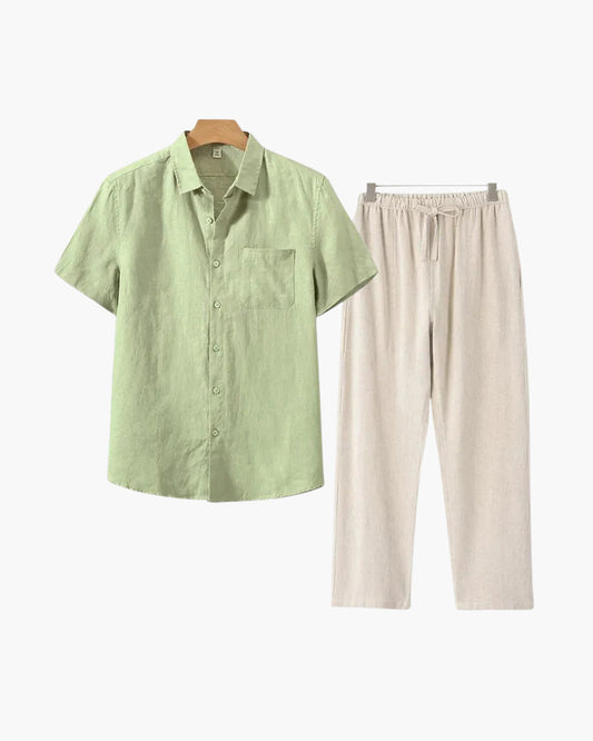 ELIRA VOGUE – LINEN SET (SHORT-SLEEVE)