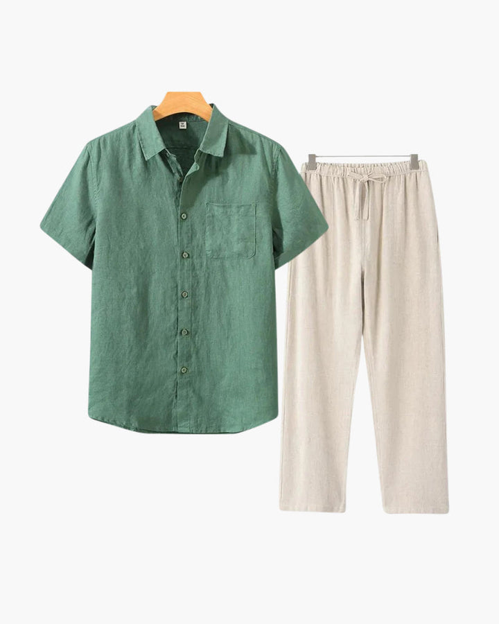 ELIRA VOGUE – LINEN SET (SHORT-SLEEVE)